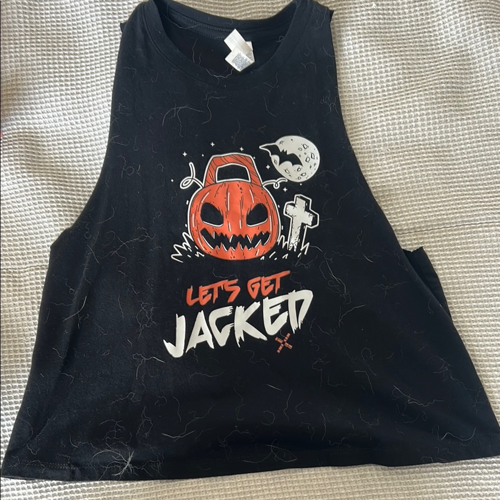 Bella Canvas Black and Orange Muscle Tee Halloween Edition
